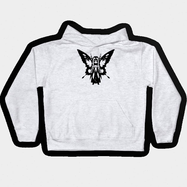 Fairy King minimal silhouette white Kids Hoodie by WannabeArtworks